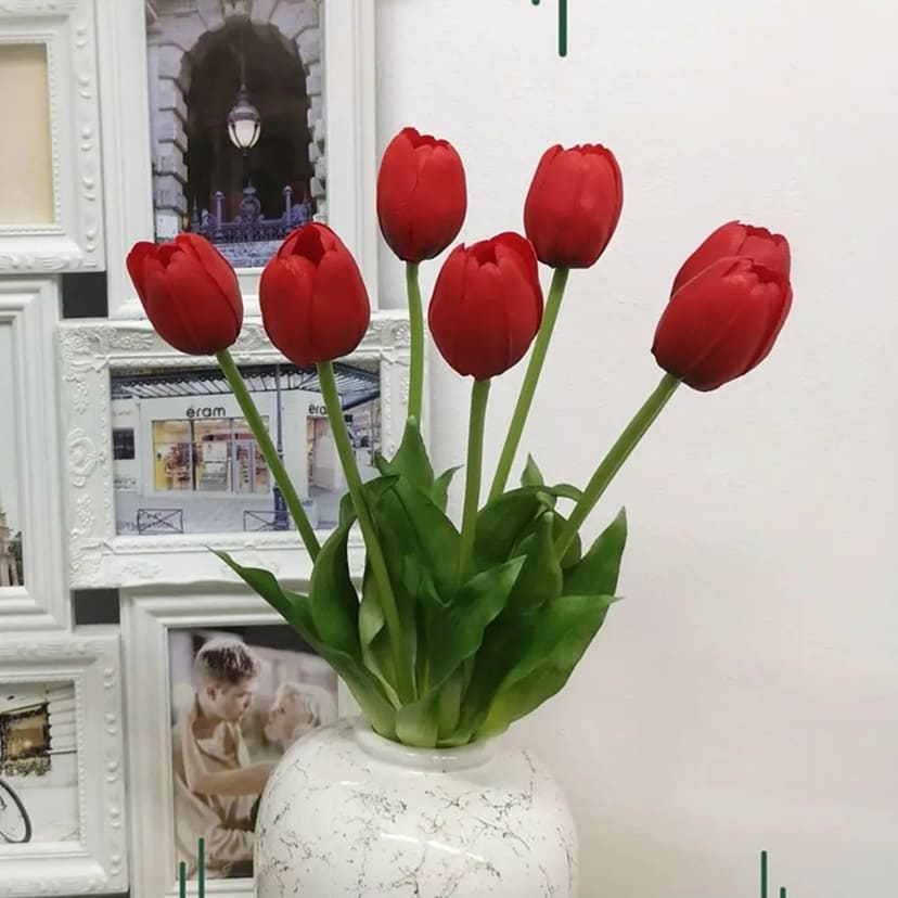Искусственные цветы в Чебоксарах | Цветы искусственные «Тюльпаны», красные, букет
