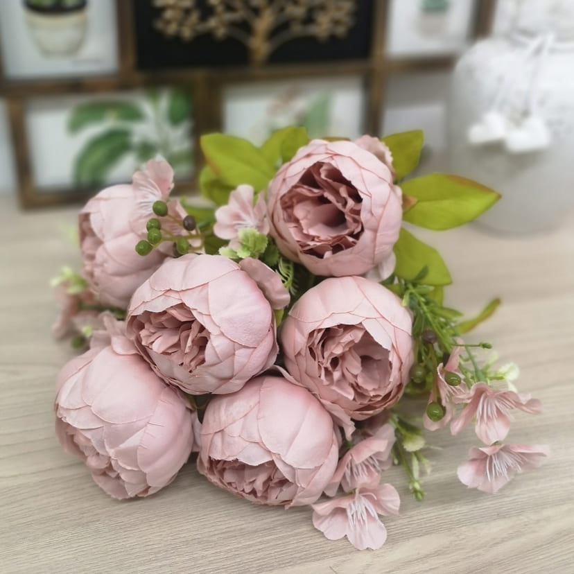 Искусственные цветы в Чебоксарах | Цветы искусственные «Пионы», розовый, винтаж, букет