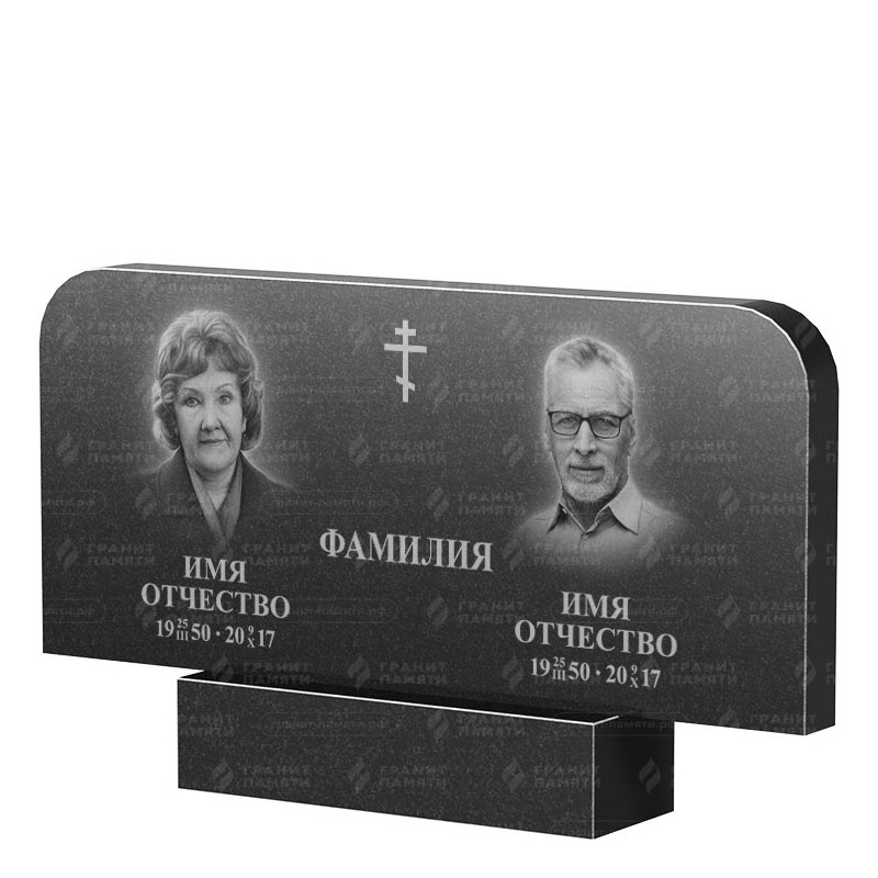 Памятники из гранита двойные в&nbsp;Чебоксарах | Двойной гранитный памятник ФГ-254