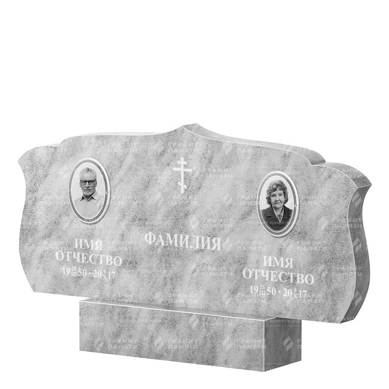Памятники из мрамора в&nbsp;Чебоксарах | Двойной мраморный памятник ФМ-130