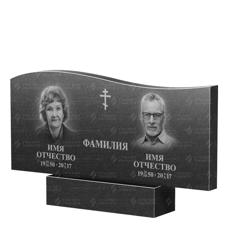 Памятники из гранита двойные в&nbsp;Чебоксарах | Двойной гранитный памятник ФГ-255