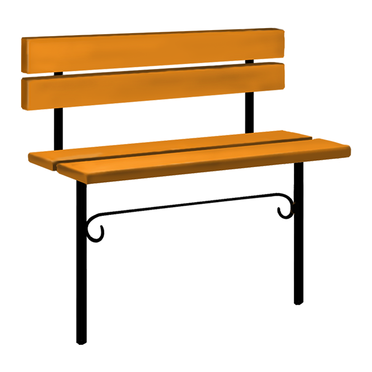 Металлические оградки, столы, скамейки в&nbsp;Чебоксарах | Скамейка №4 со спинкой