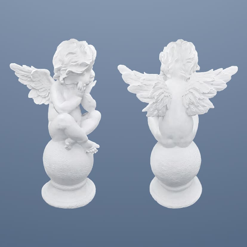 Скульптуры из искусственного мрамора в Чебоксарах | Скульптура ангел на шаре №1