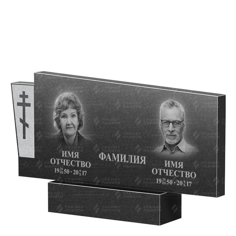 Памятники из гранита двойные в&nbsp;Чебоксарах | Двойной гранитный памятник ФГ-137