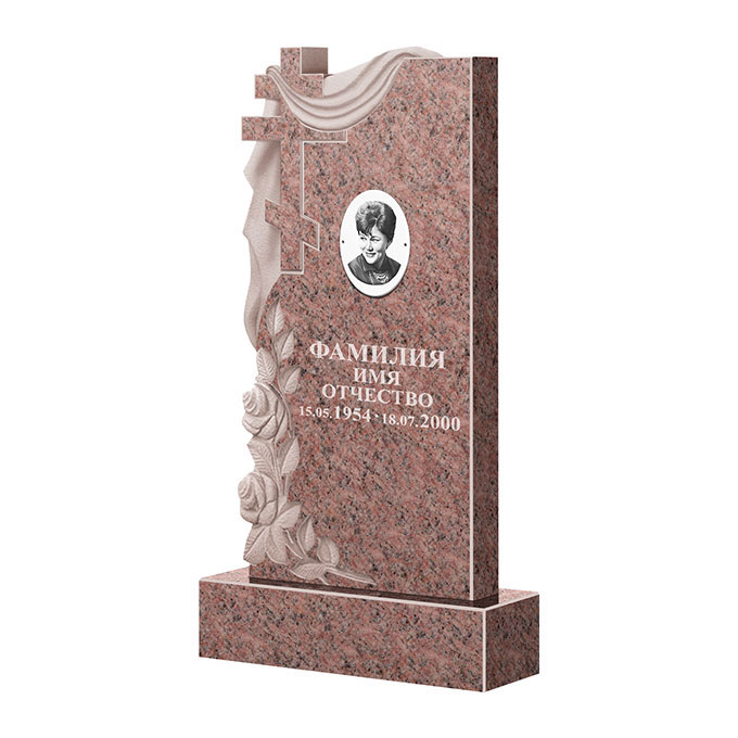 Гранитные памятники в&nbsp;Чебоксарах | Памятник из гранита Розалия Pink ФГЦ-189