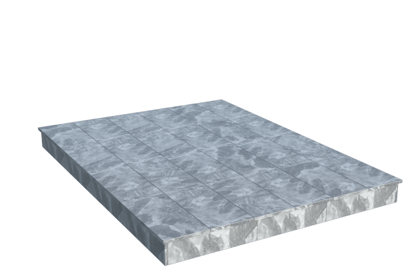 Площадки на могилу в&nbsp;Чебоксарах | Площадка с вертикальной (15 см) мраморной облицовкой