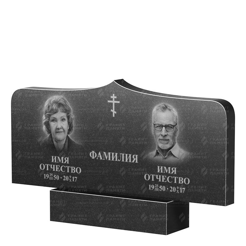 Гранитные памятники в&nbsp;Чебоксарах | Двойной гранитный памятник ФГ-260