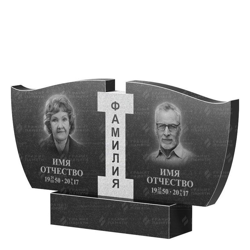 Памятники из гранита двойные в&nbsp;Чебоксарах | Двойной гранитный памятник ФГ-138
