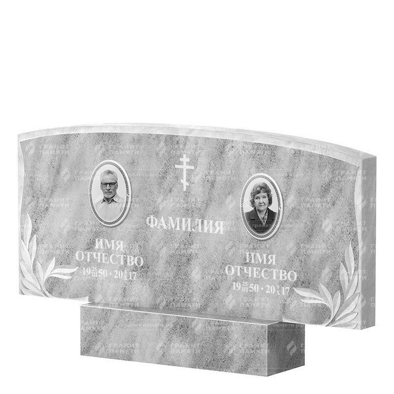 Памятники из мрамора в&nbsp;Чебоксарах | Двойной мраморный памятник ФМ-135