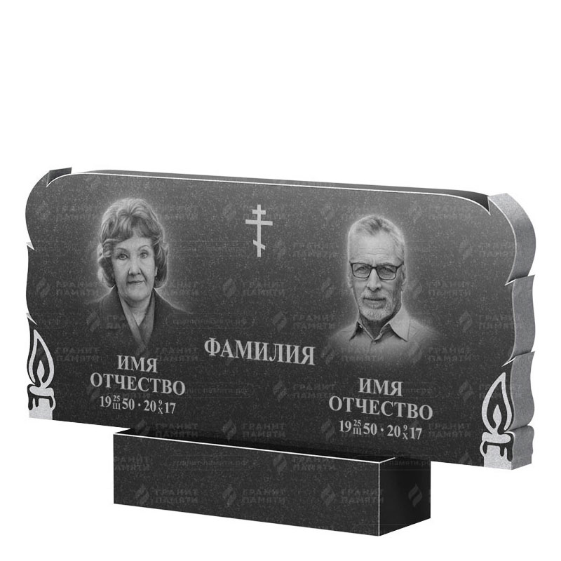 Памятники из гранита двойные в&nbsp;Чебоксарах | Двойной гранитный памятник ФГ-133