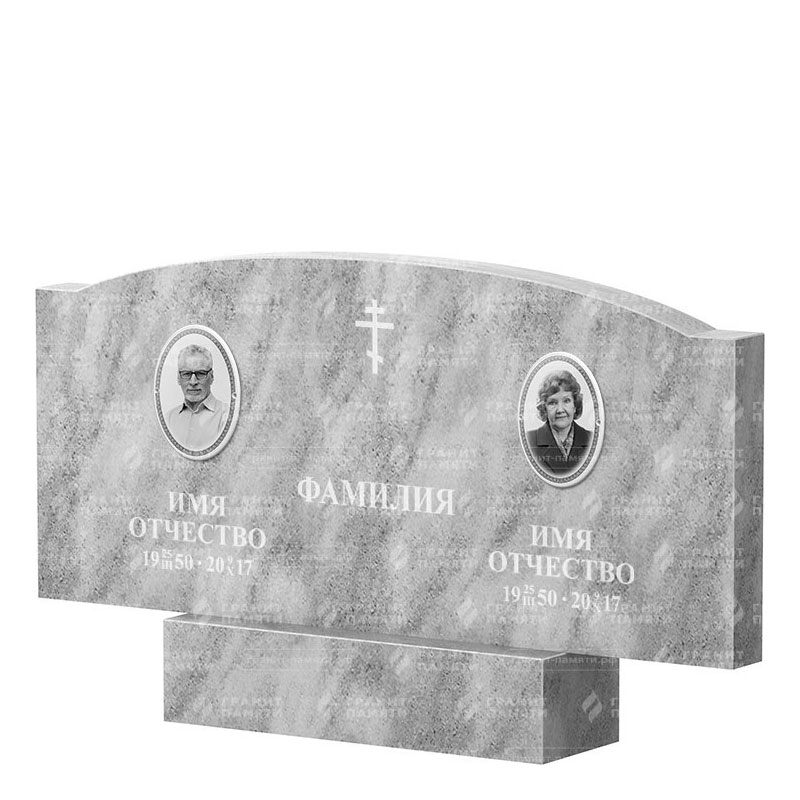 Памятники из мрамора в&nbsp;Чебоксарах | Двойной мраморный памятник ФМ-257