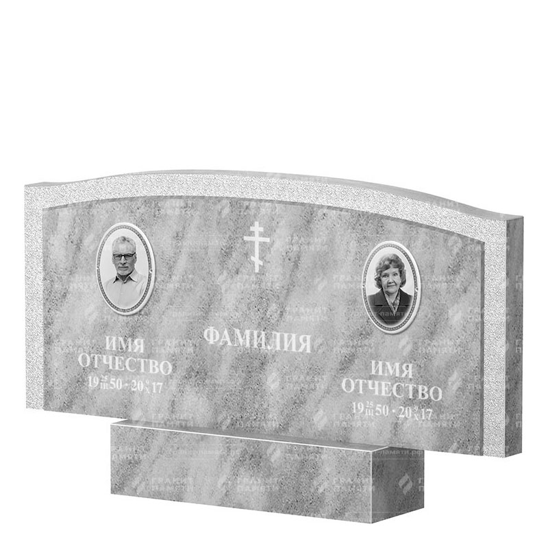 Памятники из мрамора в&nbsp;Чебоксарах | Двойной мраморный памятник ФМ-131