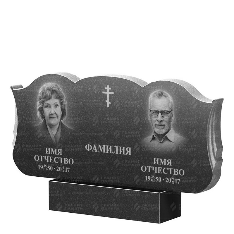 Гранитные памятники в&nbsp;Чебоксарах | Двойной гранитный памятник ФГ-261
