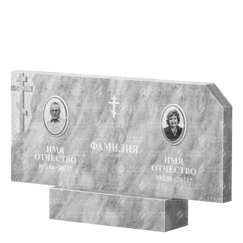 Памятники из мрамора в&nbsp;Чебоксарах | Двойной мраморный памятник ФМ-134