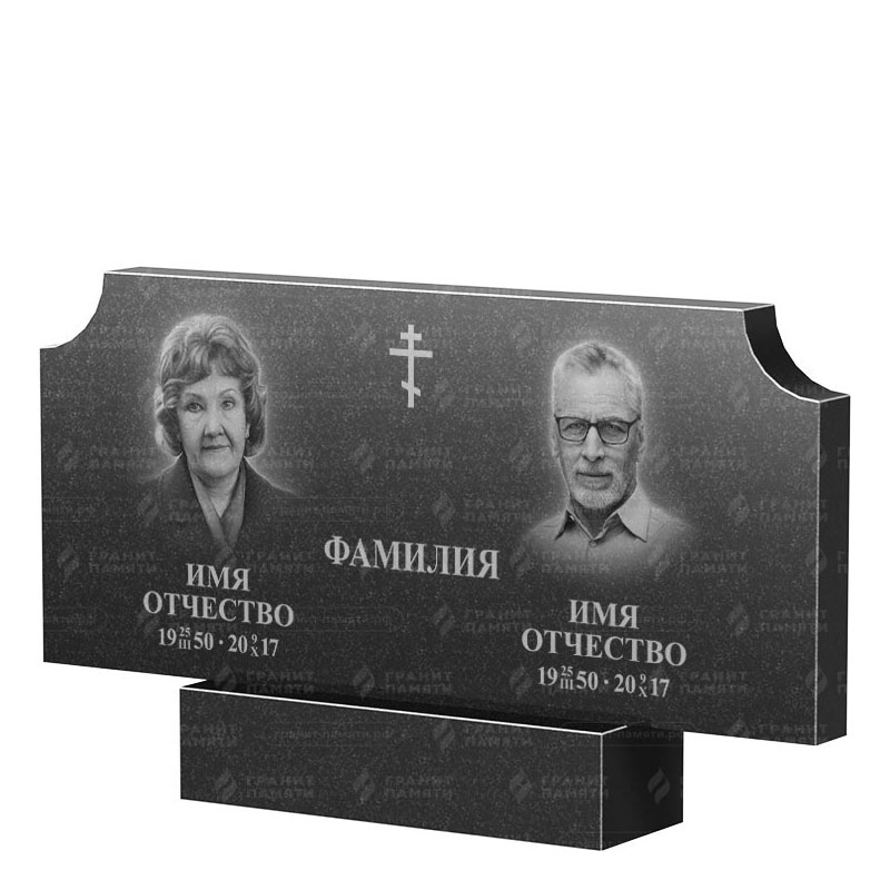 Памятники из гранита двойные в&nbsp;Чебоксарах | Двойной гранитный памятник ФГ-253