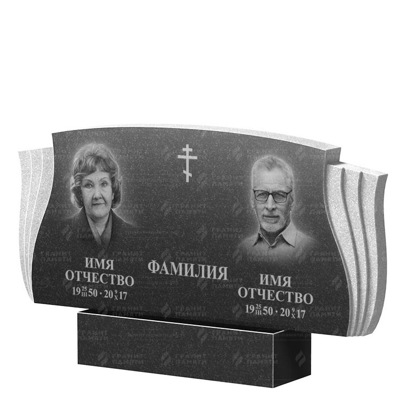 Гранитные памятники в&nbsp;Чебоксарах | Двойной гранитный памятник ФГ-264