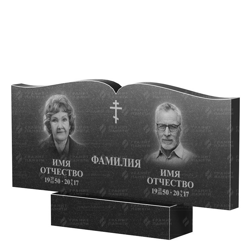 Гранитные памятники в&nbsp;Чебоксарах | Двойной гранитный памятник ФГ-259