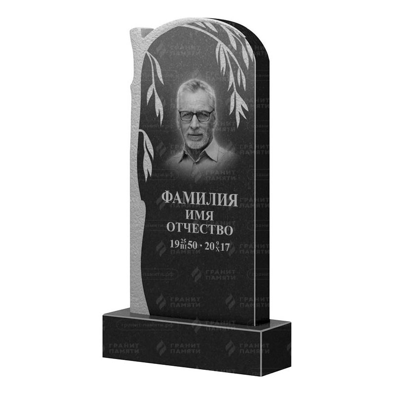 Памятники из гранита с деревом в&nbsp;Чебоксарах | Гранитный памятник ФГ-090