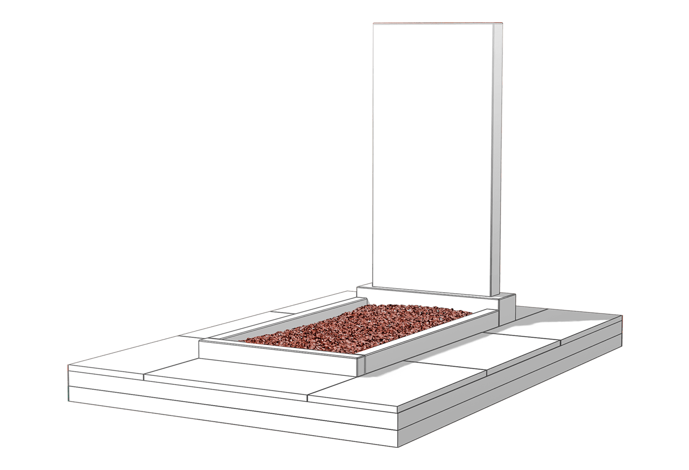 Засыпка цветника камушками в Чебоксарах