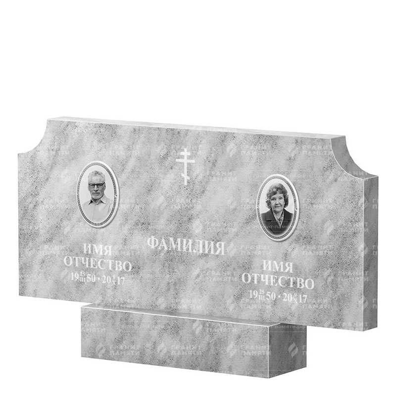 Памятники из мрамора в&nbsp;Чебоксарах | Двойной мраморный памятник ФМ-253