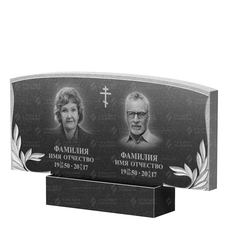 Памятники из гранита двойные в&nbsp;Чебоксарах | Двойной гранитный памятник ФГ-135