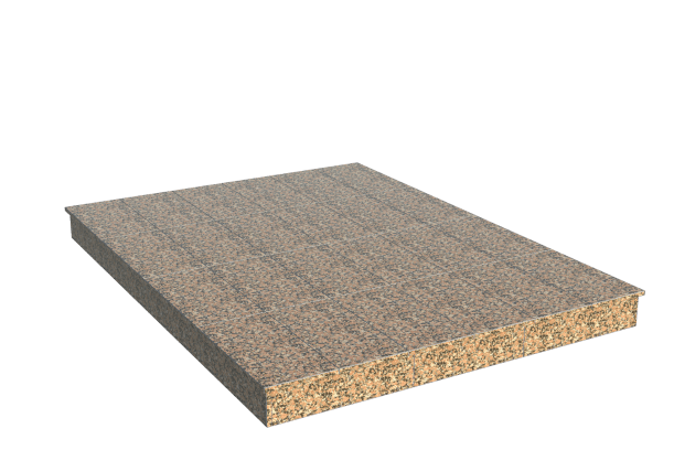 Площадки на могилу в&nbsp;Чебоксарах | Площадка с вертикальной (15 см) облицовкой Южно-султаевским гранитом