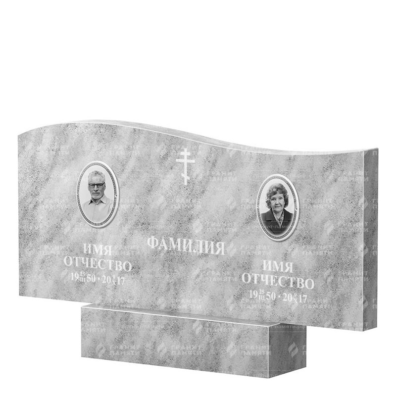 Памятники из мрамора в&nbsp;Чебоксарах | Двойной мраморный памятник ФМ-255