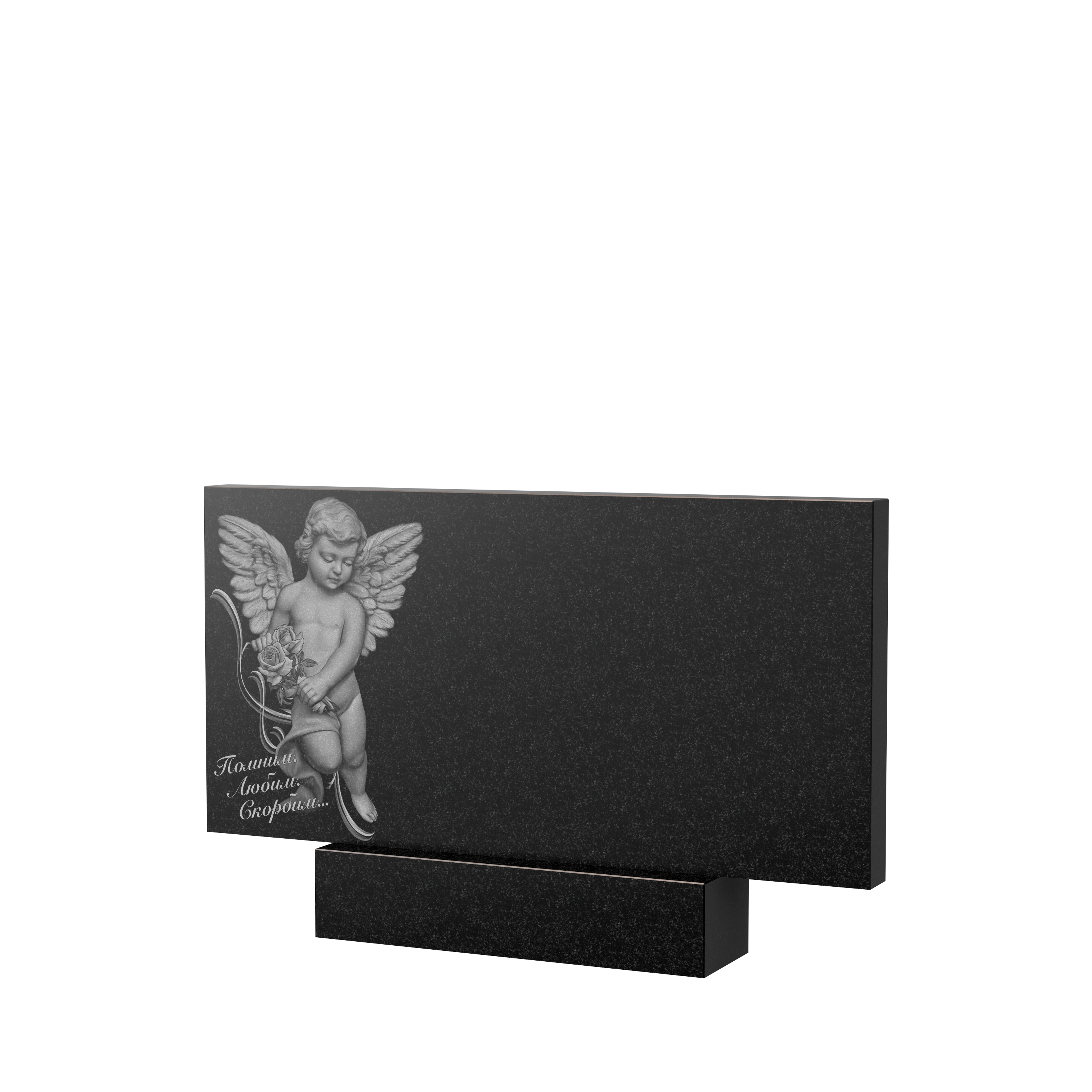 Художественное оформление памятника в&nbsp;Чебоксарах | Художественное оформление на гранитную стелу, рисунок ГХО-008