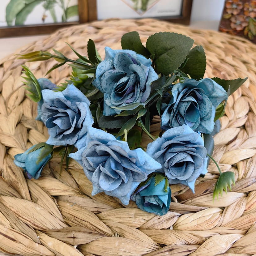 Искусственные цветы в Чебоксарах | Цветы искусственные «Розы», синие, букет