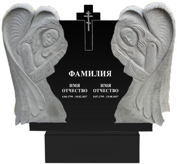 Памятники с ангелом на могилу в&nbsp;Чебоксарах | Гранитный памятник Ангел №1