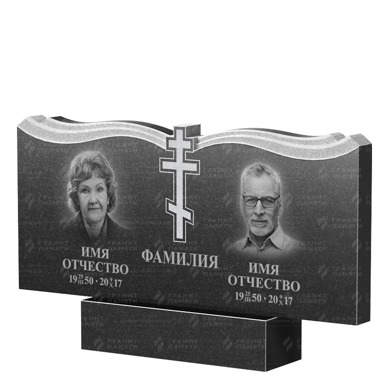 Гранитные памятники в&nbsp;Чебоксарах | Двойной гранитный памятник ФГ-262