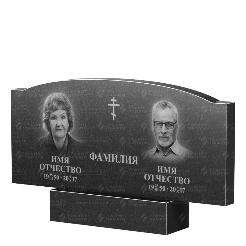 Гранитные памятники в&nbsp;Чебоксарах | Двойной гранитный памятник ФГ-257