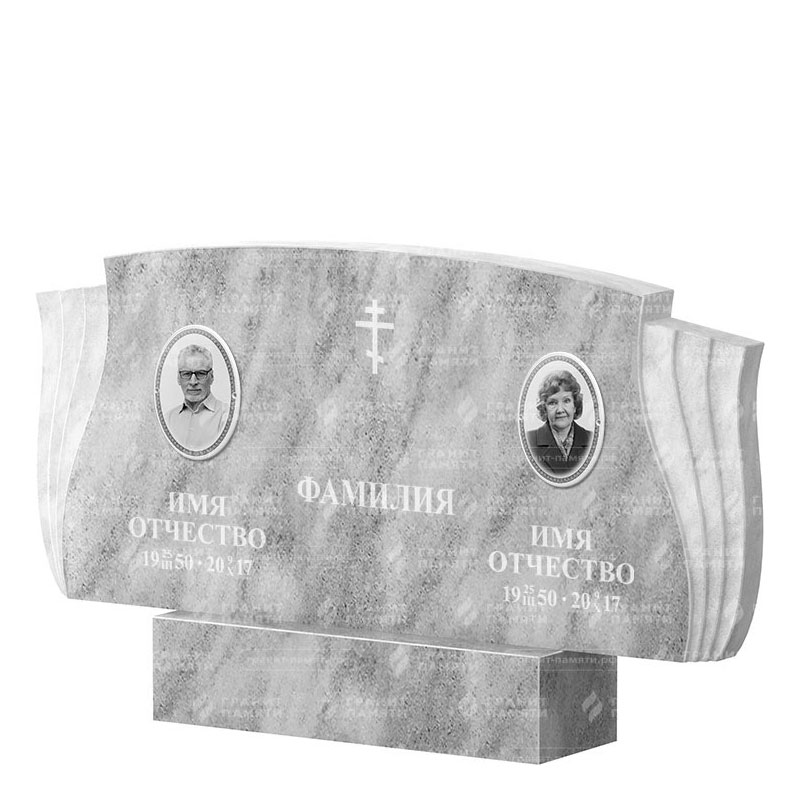 Памятники из мрамора в&nbsp;Чебоксарах | Двойной мраморный памятник ФМ-264