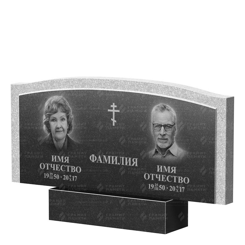Памятники из гранита двойные в&nbsp;Чебоксарах | Двойной гранитный памятник ФГ-131
