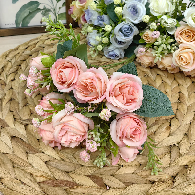 Искусственные цветы в Чебоксарах | Цветы искусственные «Розы», нежно-розовые, букет