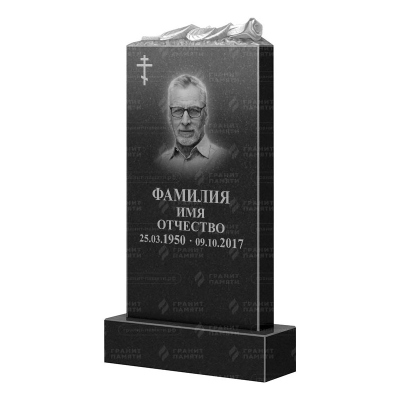 Памятники из гранита с цветами в&nbsp;Чебоксарах | Гранитный памятник ФГ-105