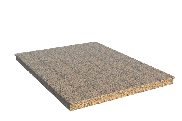 Площадки на могилу в&nbsp;Чебоксарах | Площадка с вертикальной (10 см) облицовкой Южно-султаевским гранитом