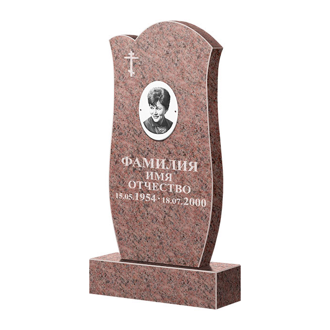Памятники из цветного гранита в&nbsp;Чебоксарах | Памятник из гранита Розалия Pink ФГЦ-039