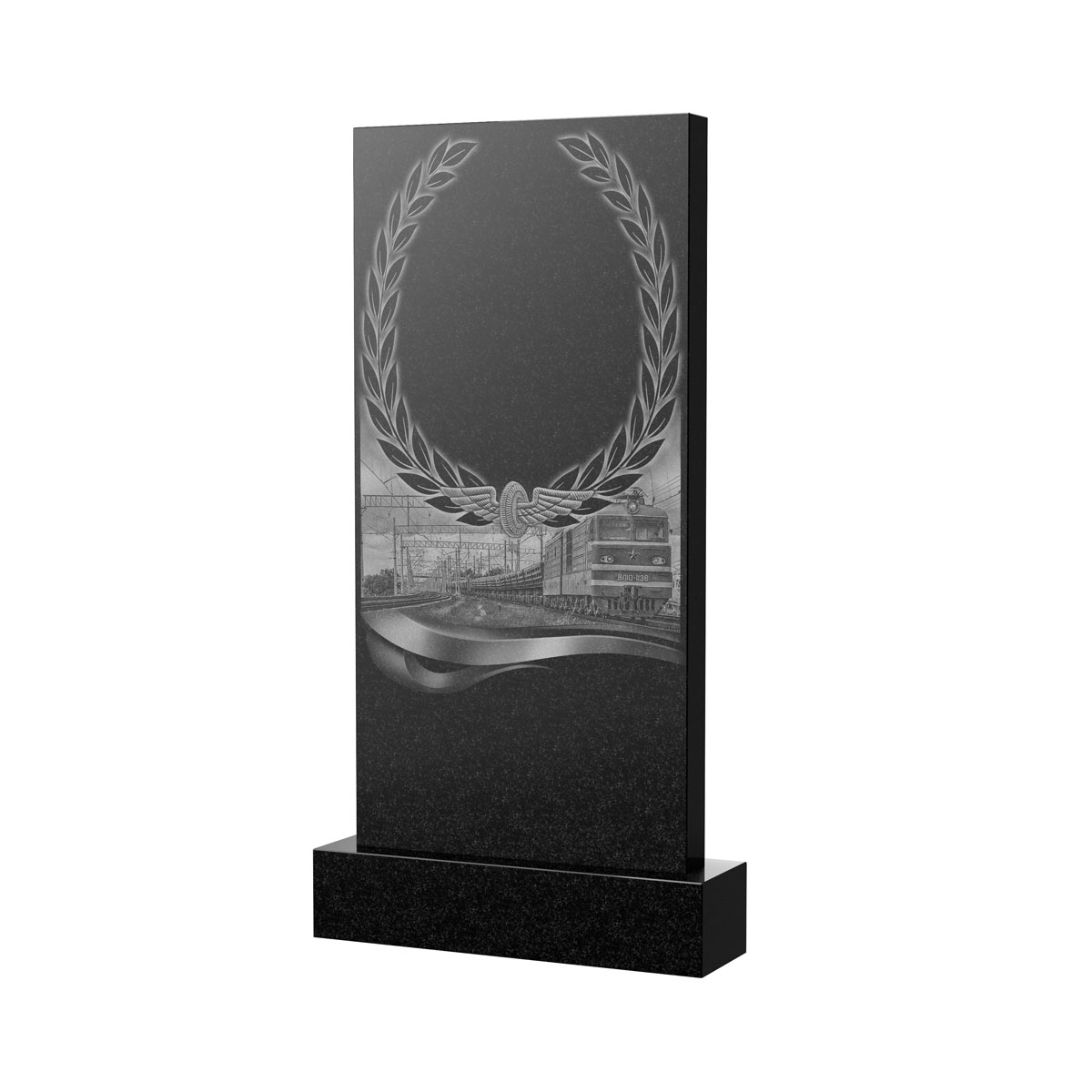 Художественное оформление памятника в&nbsp;Чебоксарах | Художественное оформление на гранитную стелу, рисунок ВХО-054