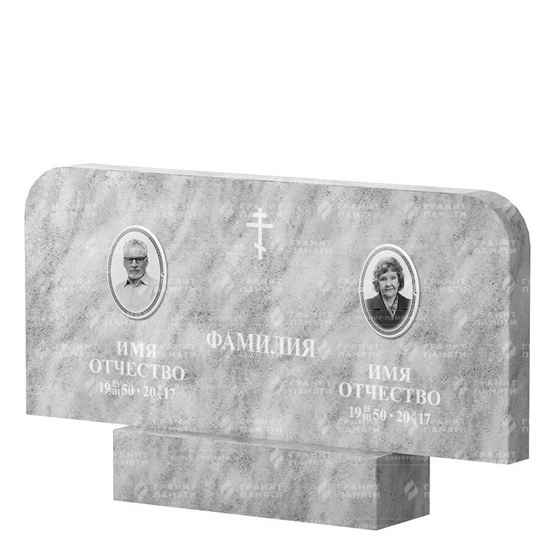 Памятники из мрамора в&nbsp;Чебоксарах | Двойной мраморный памятник ФМ-254