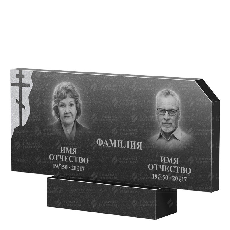 Памятники из гранита двойные в&nbsp;Чебоксарах | Двойной гранитный памятник ФГ-134