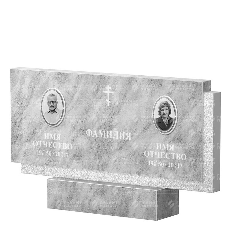 Памятники из мрамора в&nbsp;Чебоксарах | Двойной мраморный памятник ФМ-132